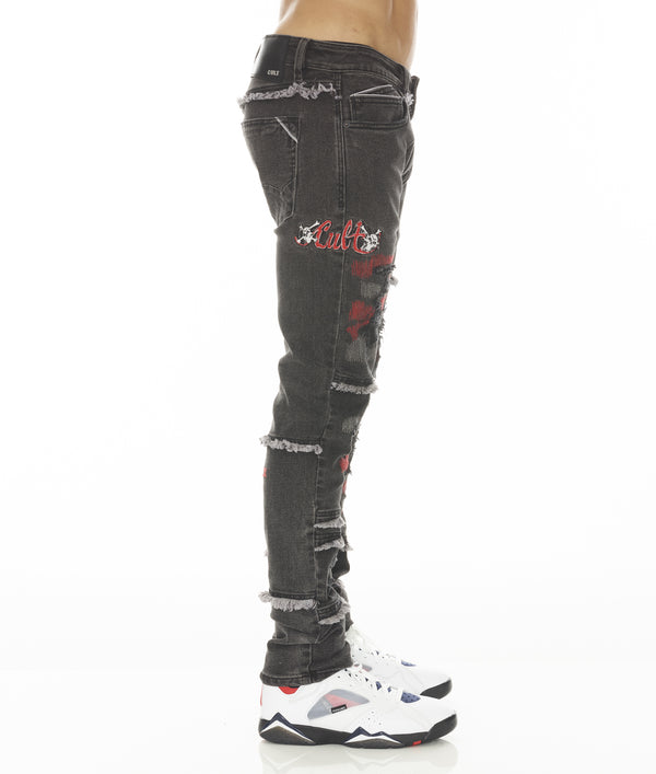 Cult Of Individuality ROCKER SLIM MOTLEY CRUE IN MOTLEY Jeans