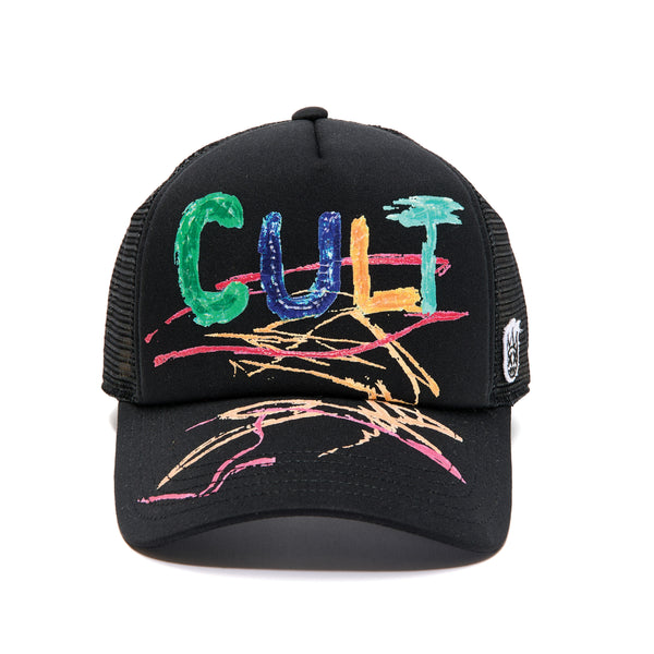 Cult Of Individuality Shimuchan Black Foam Trucker Hat – Hand Drawn Logo Cap Hats