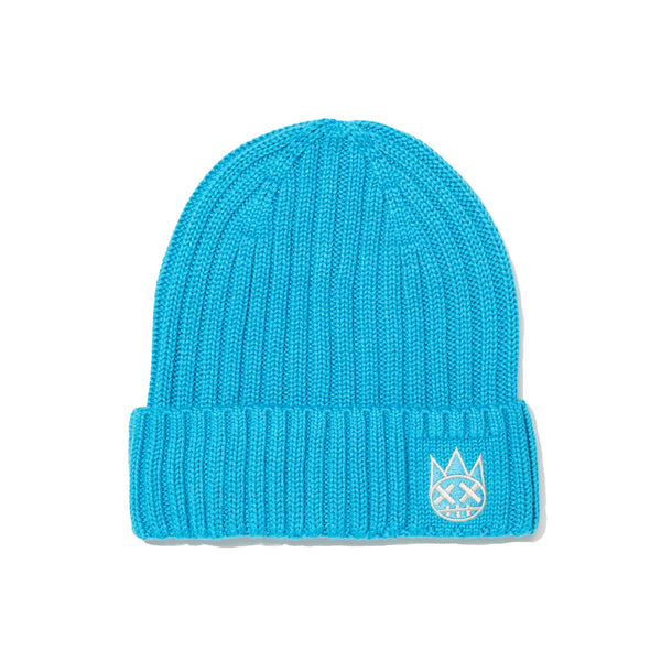 Cult Of Individuality Shimuchan Logo Knit Hat In Electric Blue Knit Hats