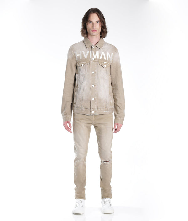 Cult Of Individuality STRAT SUPER SKINNY FIT JEAN IN KHAKI Jeans