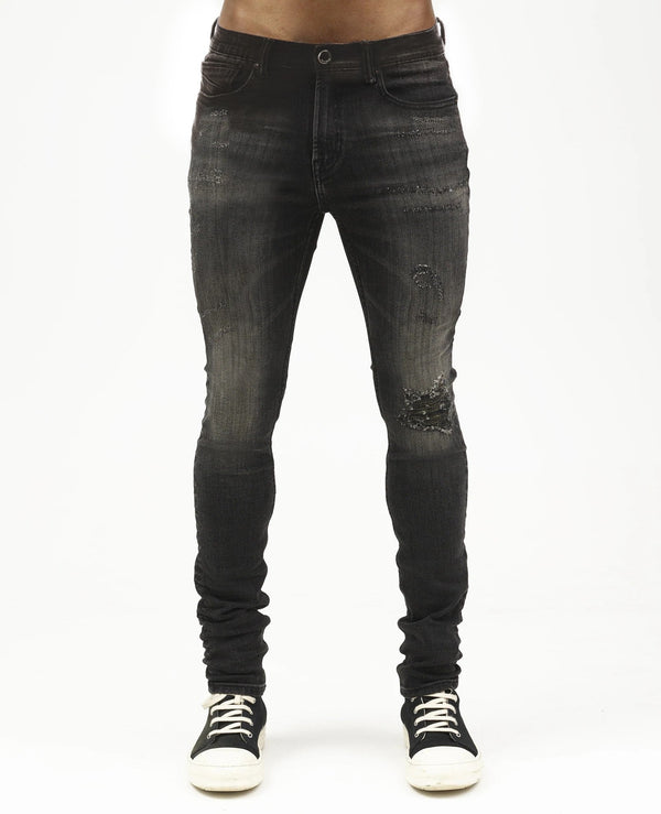cult of individuality STRAT SUPER SKINNY IN SHALE Jeans