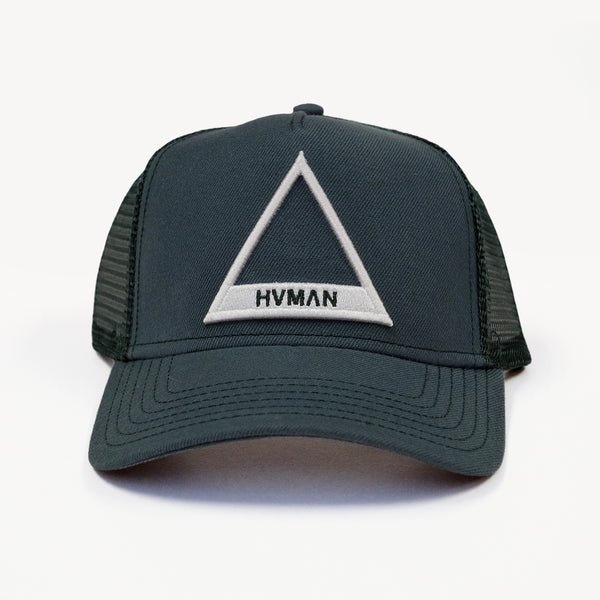 cult of individuality TRIANGLE LOGO MESH TRUCKER CAP IN RAINFOREST Hats