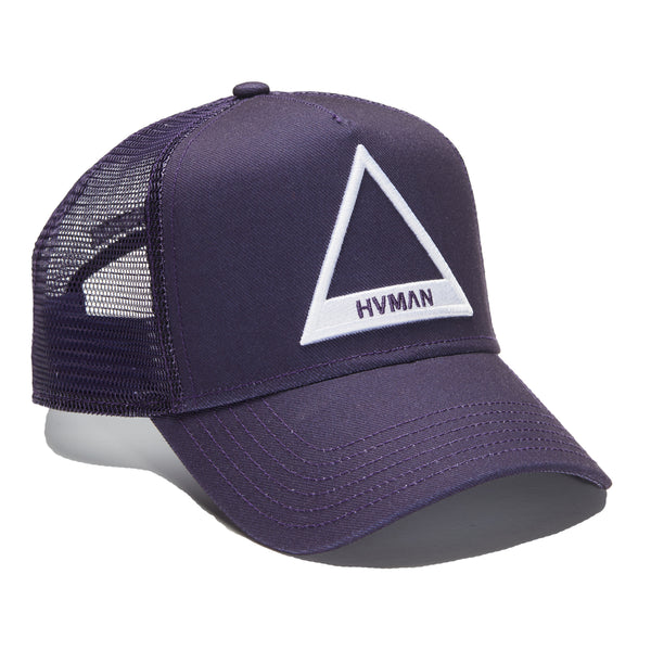 Cult Of Individuality TRIANGLE LOGO MESH TRUCKER HAT IN PARACHUTE PURPLE Hats
