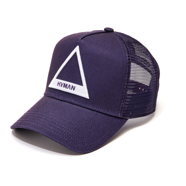 cult of individuality TRIANGLE LOGO MESH TRUCKER HAT IN PARACHUTE PURPLE Hats
