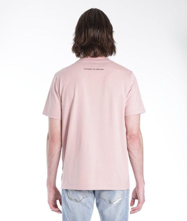 Cult Of Individuality TRIANGLE LOGO TEE IN DUSTY PINK Tshirt