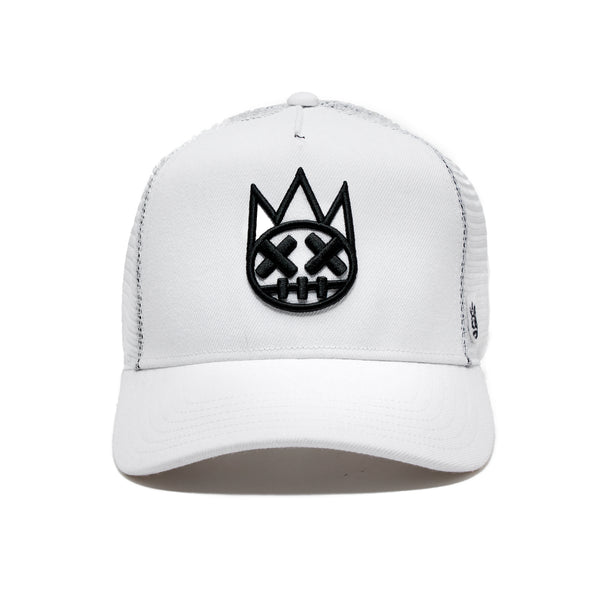 cult of individuality White Trucker Hat – Mesh Back Curved Visor Cap Hats cult of individuality White Trucker Hat – Mesh Back Curved Visor Cap Hats