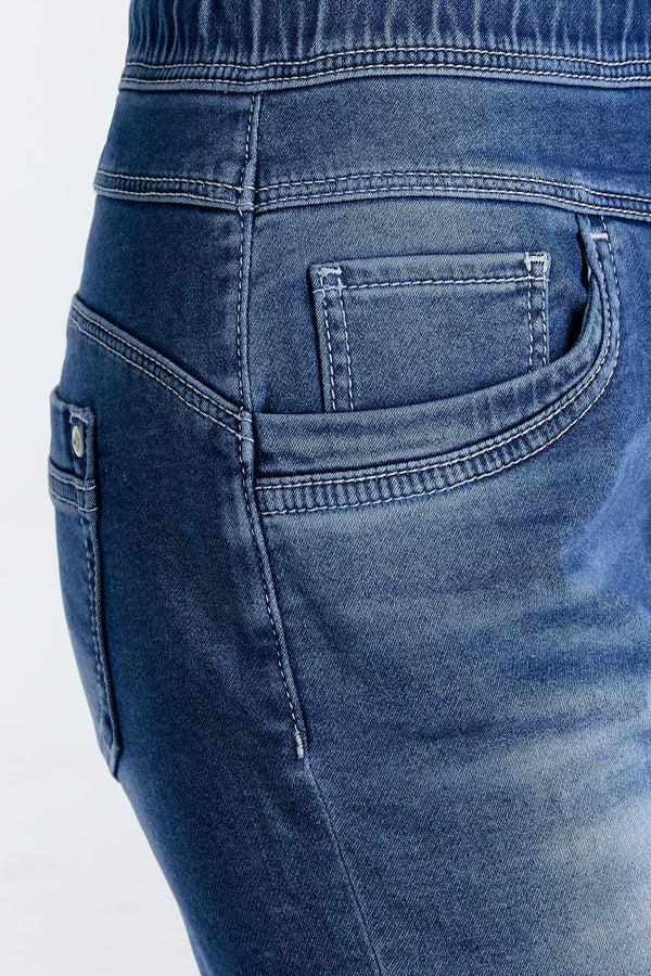 Cup Of Joe Denim Alice Mid Waist Regular Length Jogger 5 Pocket Shorts