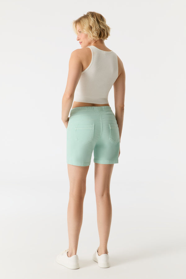 Cup Of Joe Denim Alice Mid Waist Regular Length Jogger 5 Pocket Shorts