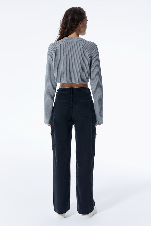 Cup Of Joe Denim Charlotte High Waist Full Length Cargo Jeans