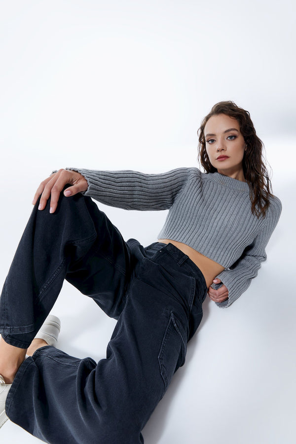 Cup Of Joe Denim Charlotte High Waist Full Length Cargo Jeans