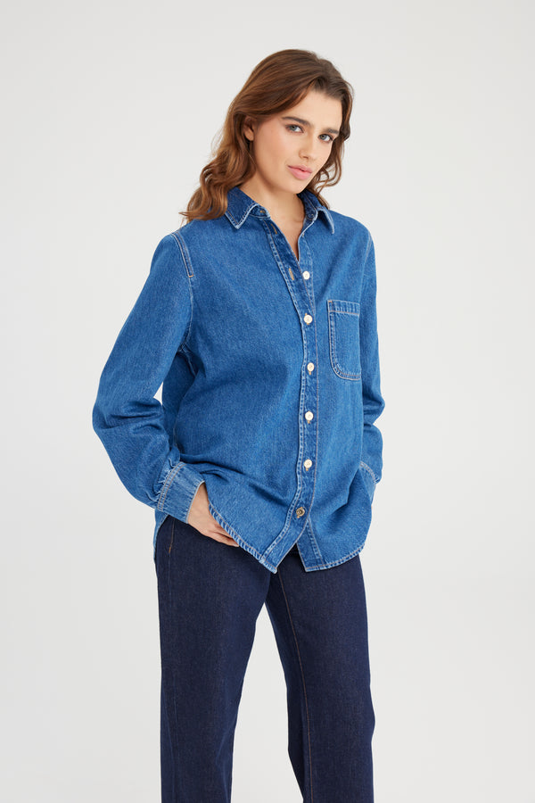 cup of joe denim Arya Long Sleeve Shirt