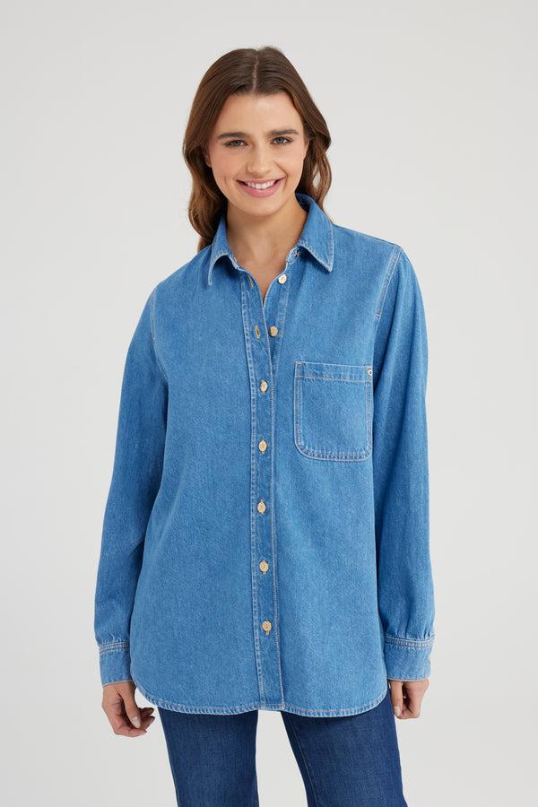 cup of joe denim Arya Long Sleeve Shirt