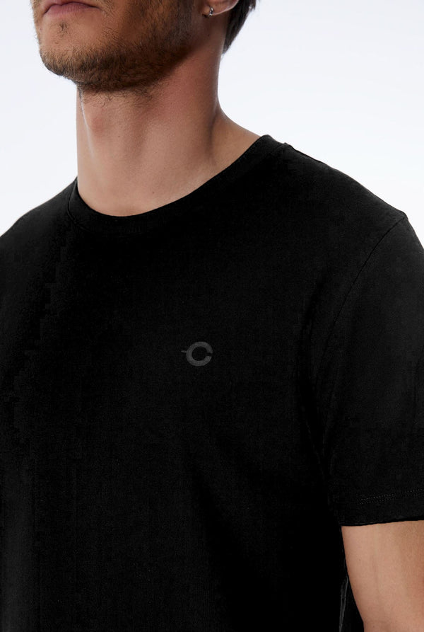 Cup Of Joe Denim Fin Crew Neck Short Sleeve Tshirt