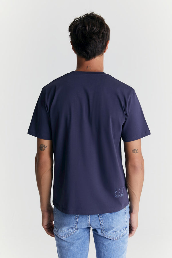 Cup Of Joe Denim Fin Crew Neck Short Sleeve Tshirt