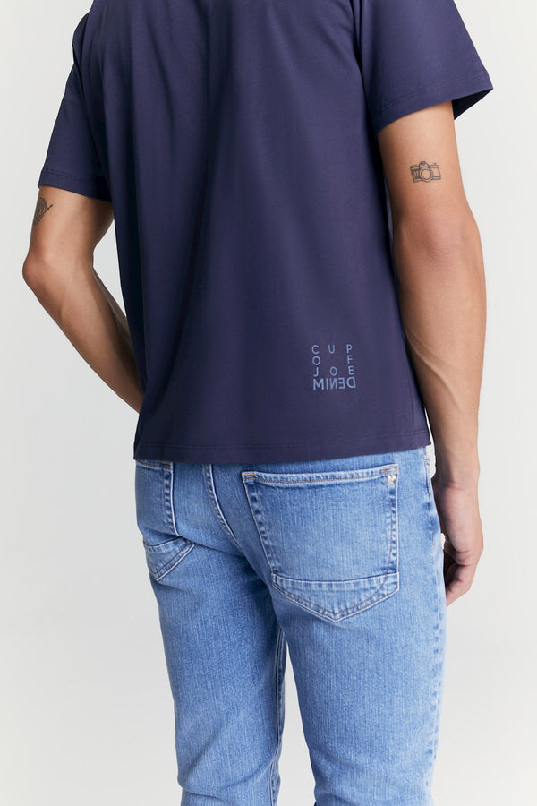 Cup Of Joe Denim Fin Crew Neck Short Sleeve Tshirt