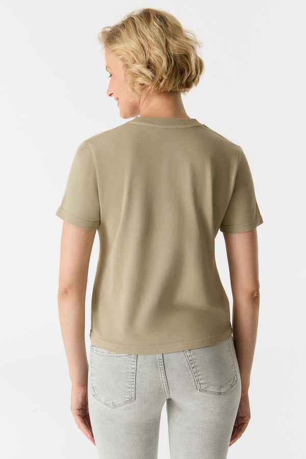 Cup Of Joe Denim Greta V Neck Short Sleeve Tshirt