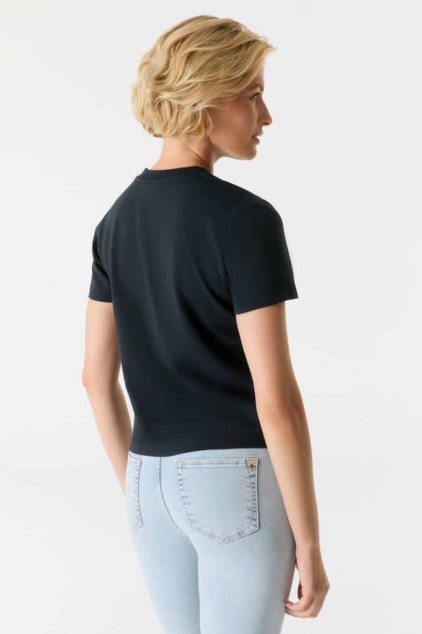 Cup Of Joe Denim Greta V Neck Short Sleeve Tshirt