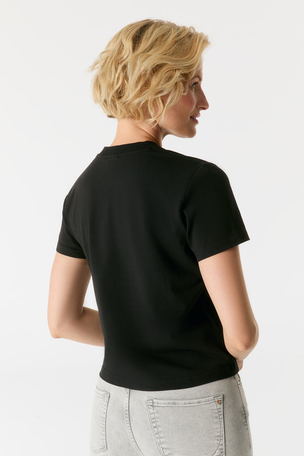 Cup Of Joe Denim Greta V Neck Short Sleeve Tshirt