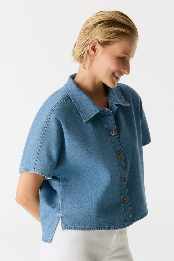 Cup Of Joe Denim Jennifer Short Sleeve Shirt