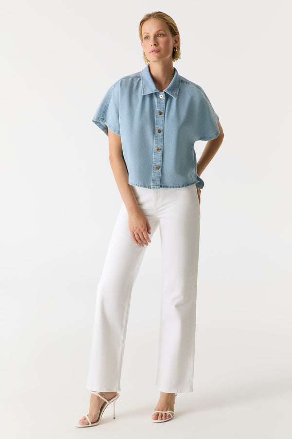 Cup Of Joe Denim Jennifer Short Sleeve Shirt