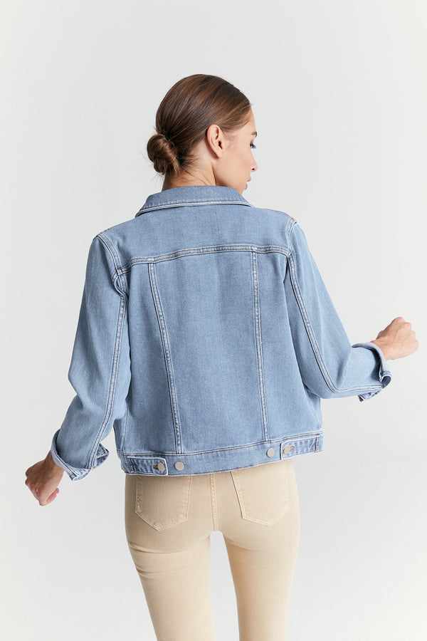 Cup Of Joe Denim Katy Long Sleeve Western Jacket