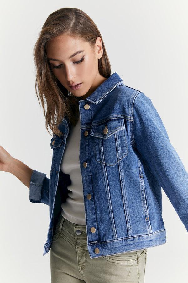 Cup Of Joe Denim Katy Long Sleeve Western Jacket