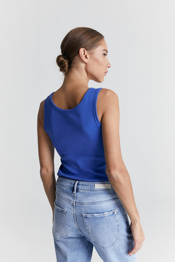 Cup Of Joe Denim Liv Crew Neck Tanktop