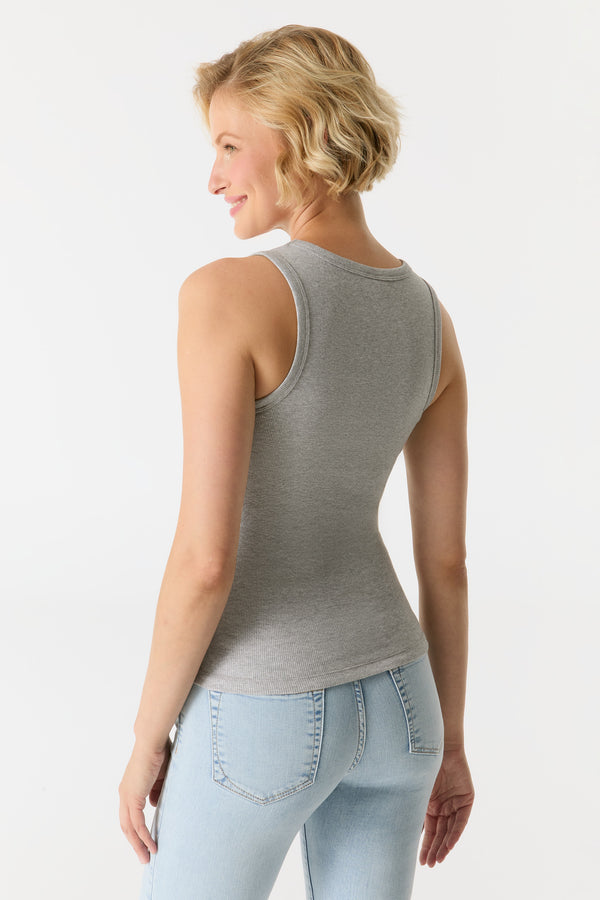 Cup Of Joe Denim Liv Halter Neck Tank Top