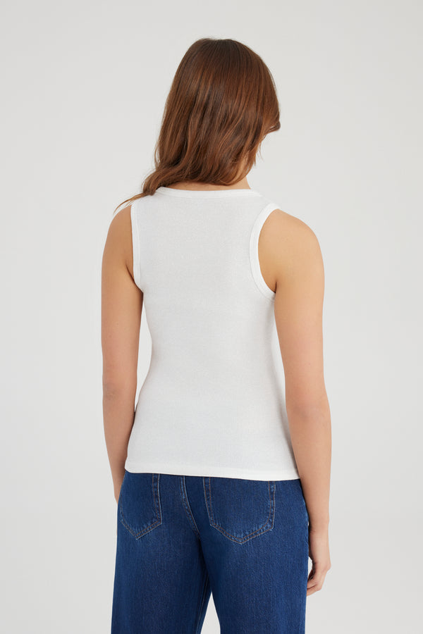 Cup Of Joe Denim Liv Halter Neck Tank Top