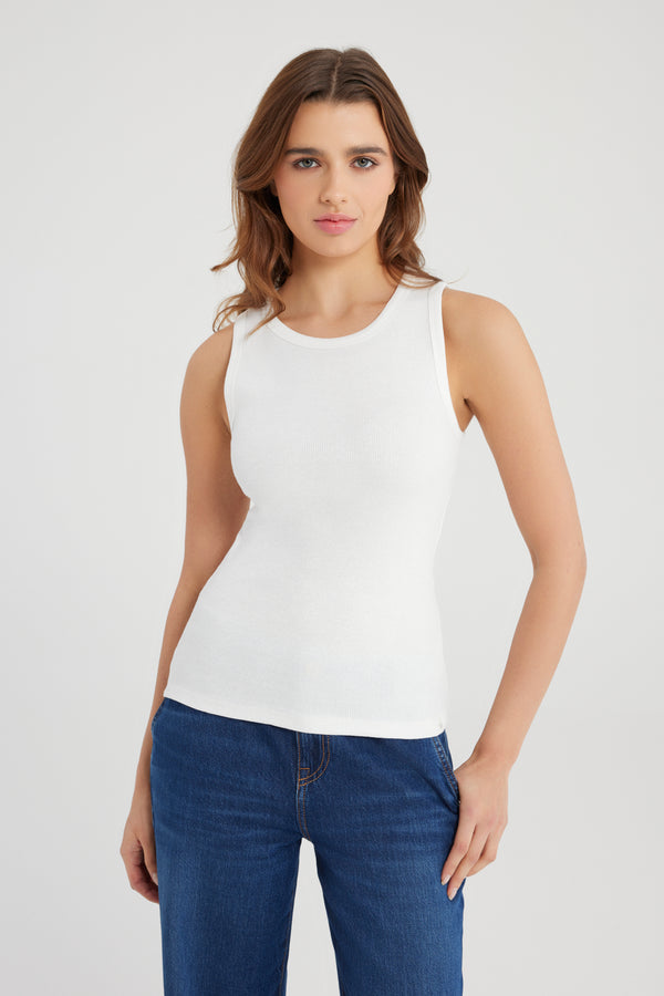 cup of joe denim Liv Halter Neck Tank Top