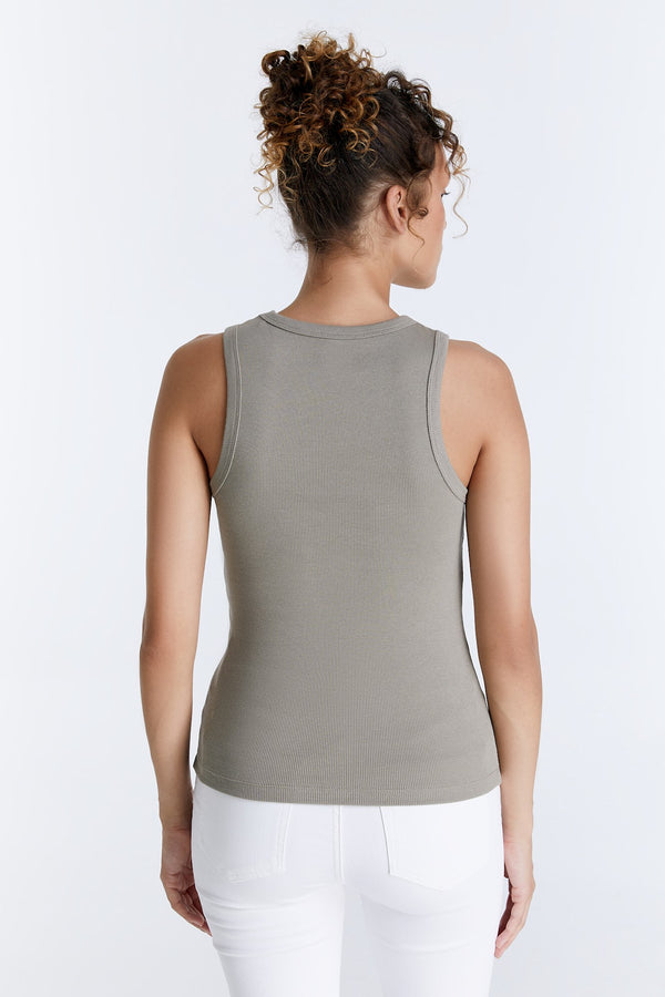 Cup Of Joe Denim Liv Halter Neck Tank Top