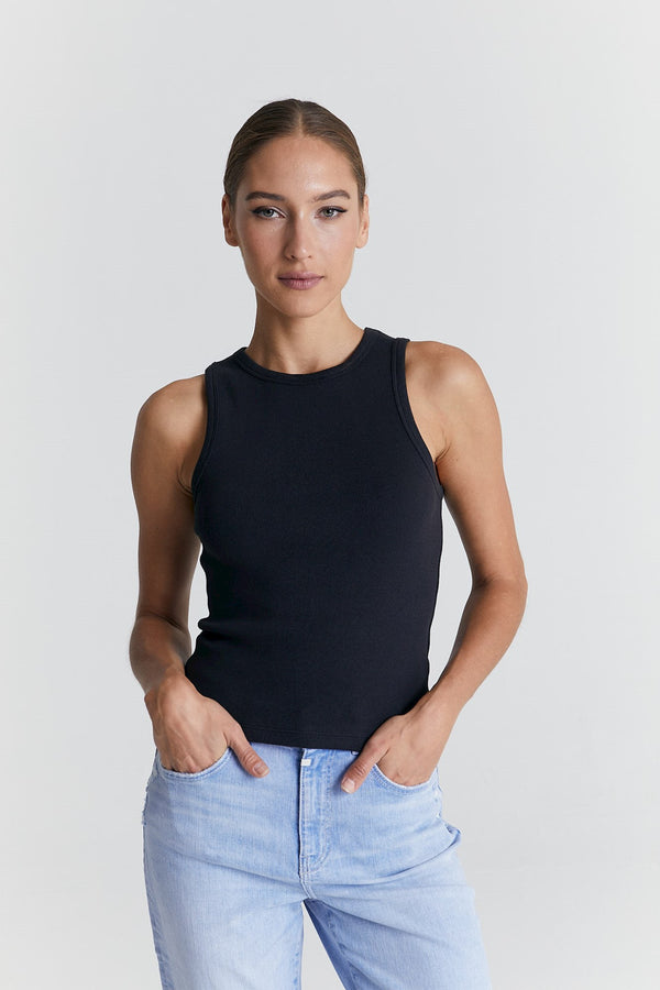 cup of joe denim Liv Halter Neck Tank Top