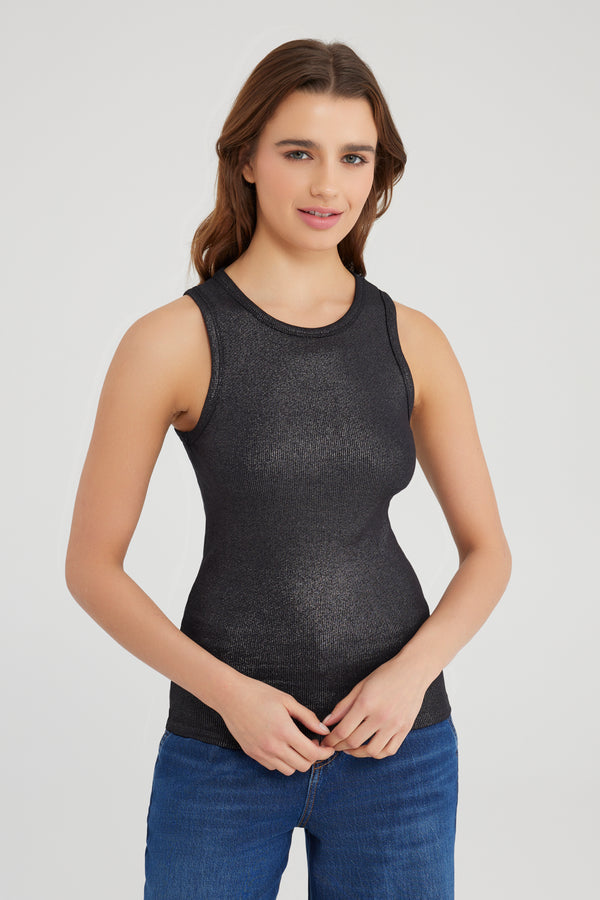 cup of joe denim Liv Halter Neck Tank Top