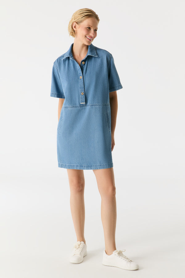 cup of joe denim Nelly Midi Dress