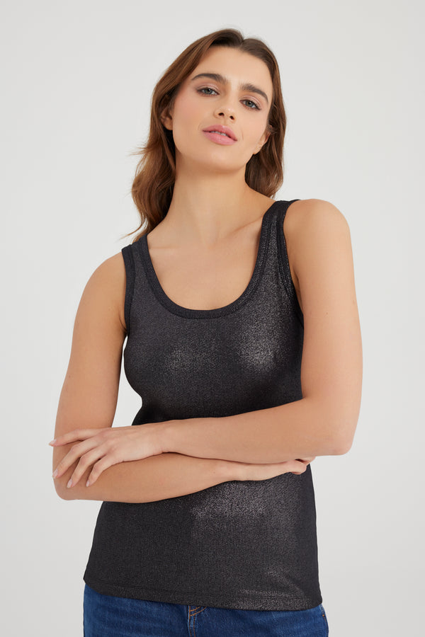 Cup Of Joe Denim Olivia Scoop Neck Tank Top