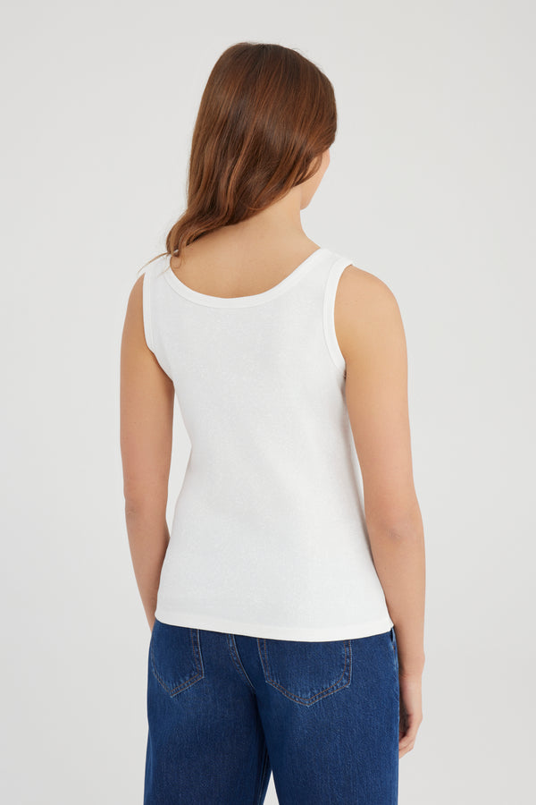 Cup Of Joe Denim Olivia Scoop Neck Tank Top