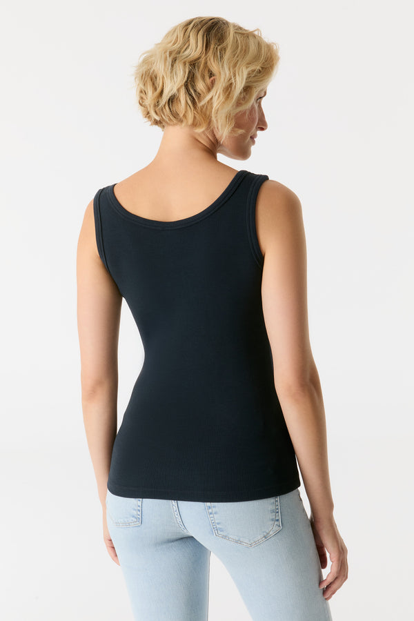 Cup Of Joe Denim Olivia Scoop Neck Tank Top