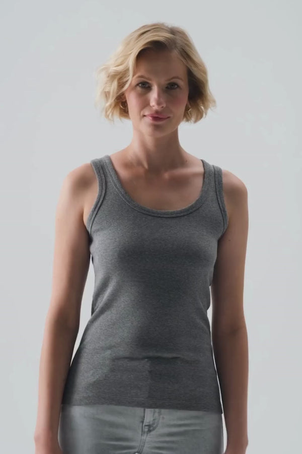 Cup Of Joe Denim Olivia Scoop Neck Tank Top