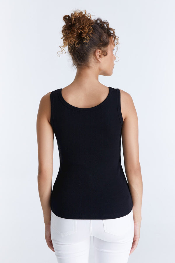 Cup Of Joe Denim Olivia Scoop Neck Tank Top