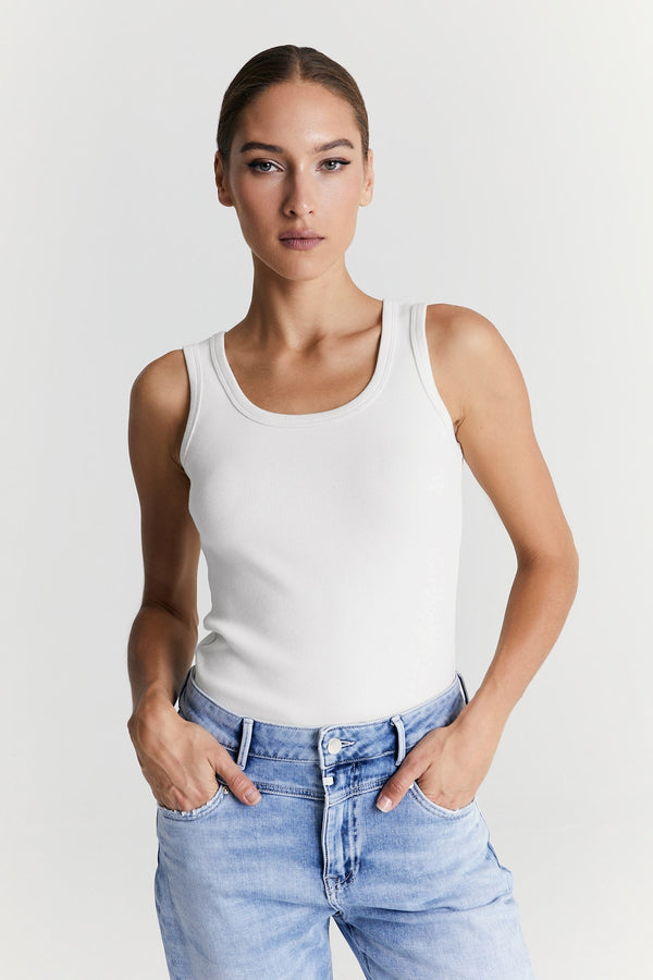 cup of joe denim Olivia Scoop Neck Tank Top