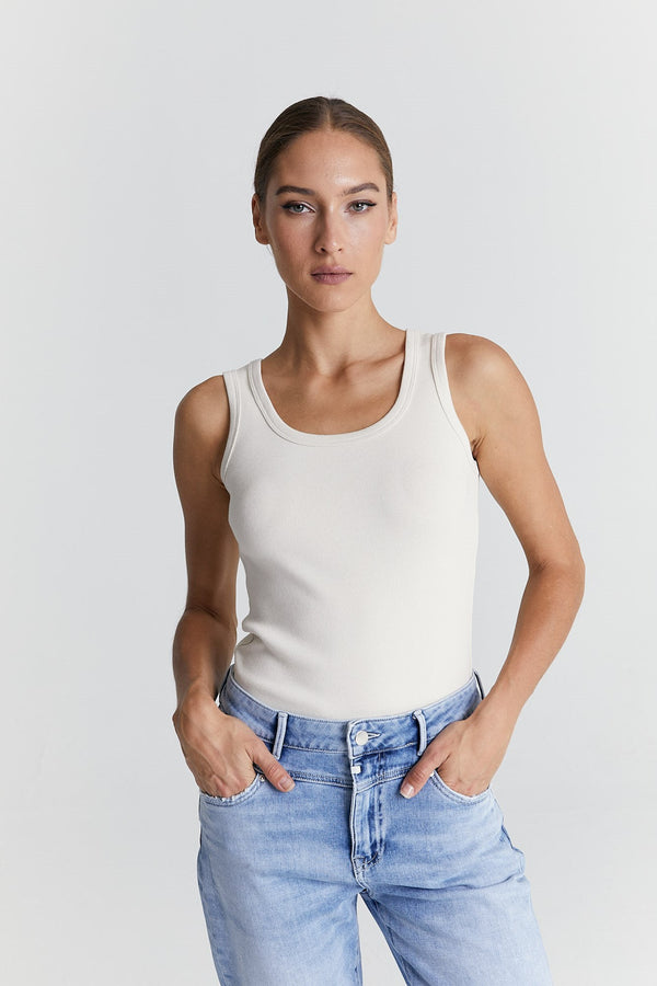 cup of joe denim Olivia Scoop Neck Tank Top