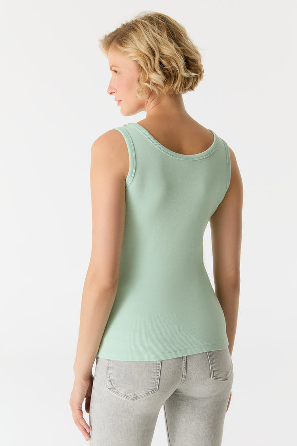 Cup Of Joe Denim Olivia Scoop Neck Tank Top