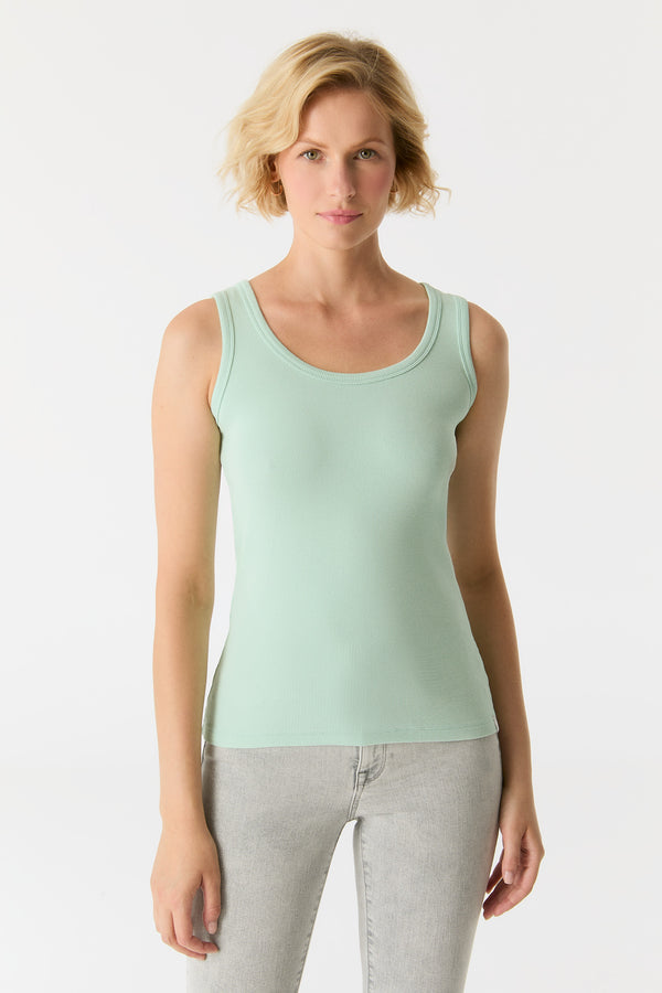 cup of joe denim Olivia Scoop Neck Tank Top