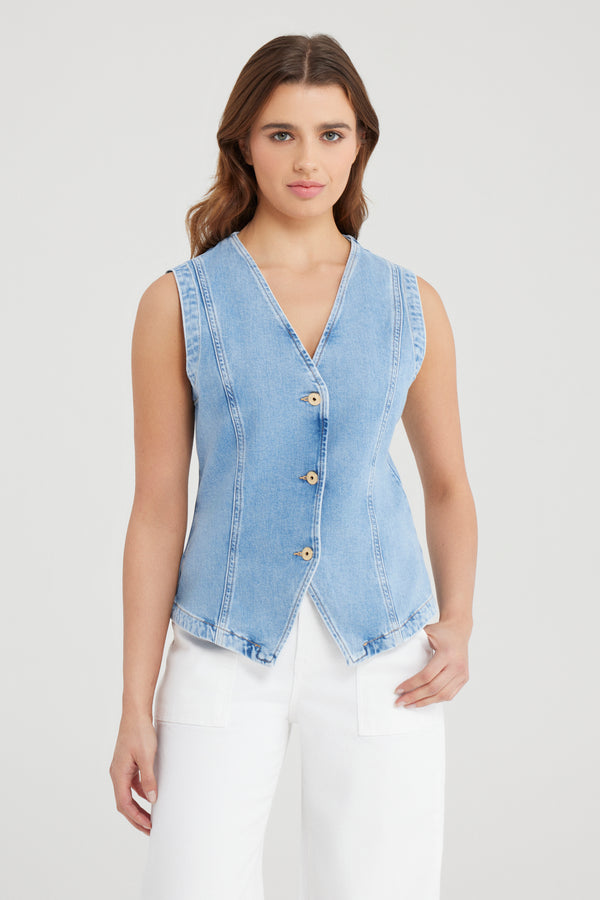 cup of joe denim Pixie Denim Vest