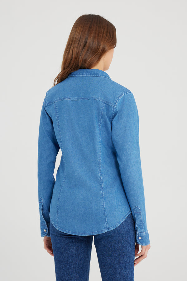 Cup Of Joe Denim Scarlett Long Sleeve Shirt