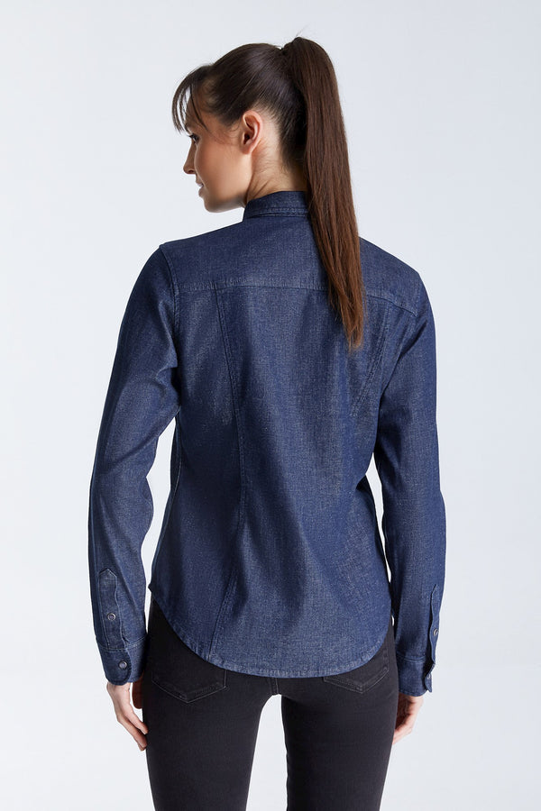 Cup Of Joe Denim Scarlett Long Sleeve Shirt
