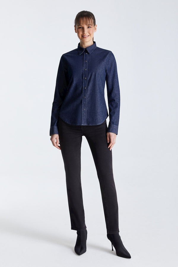 Cup Of Joe Denim Scarlett Long Sleeve Shirt