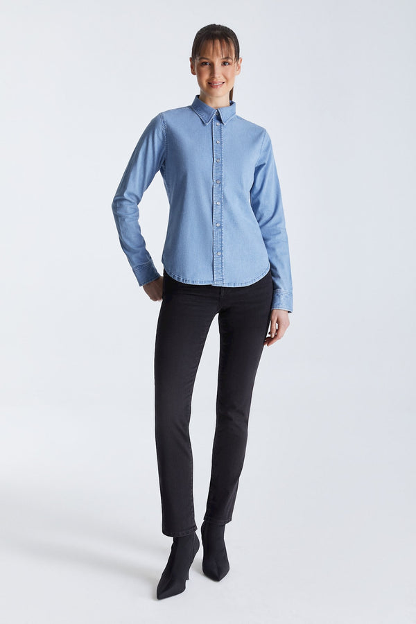 Cup Of Joe Denim Scarlett Long Sleeve Shirt