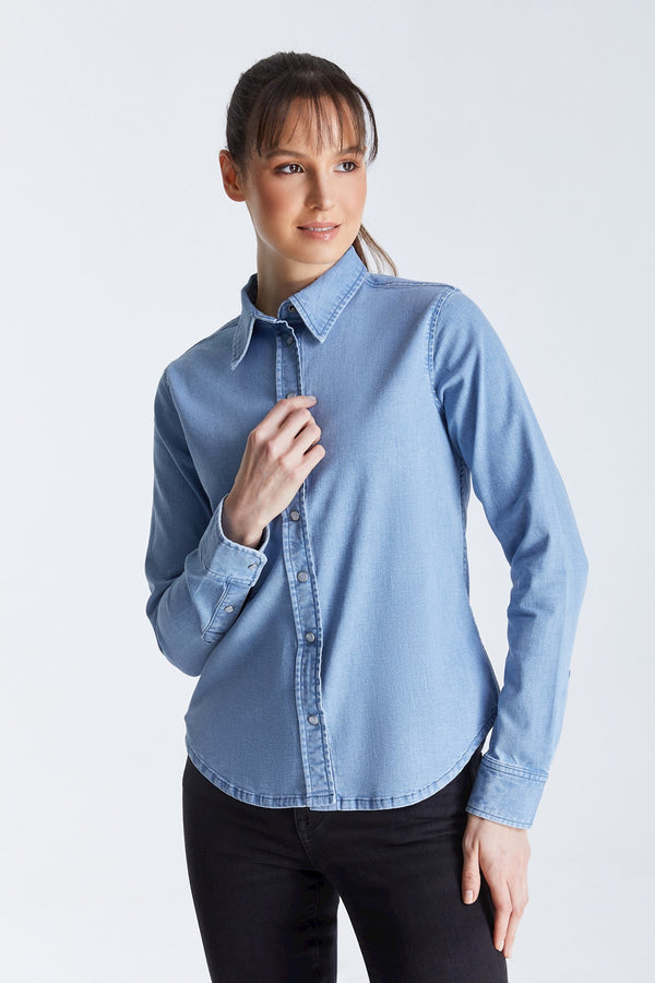 cup of joe denim Scarlett Long Sleeve Shirt