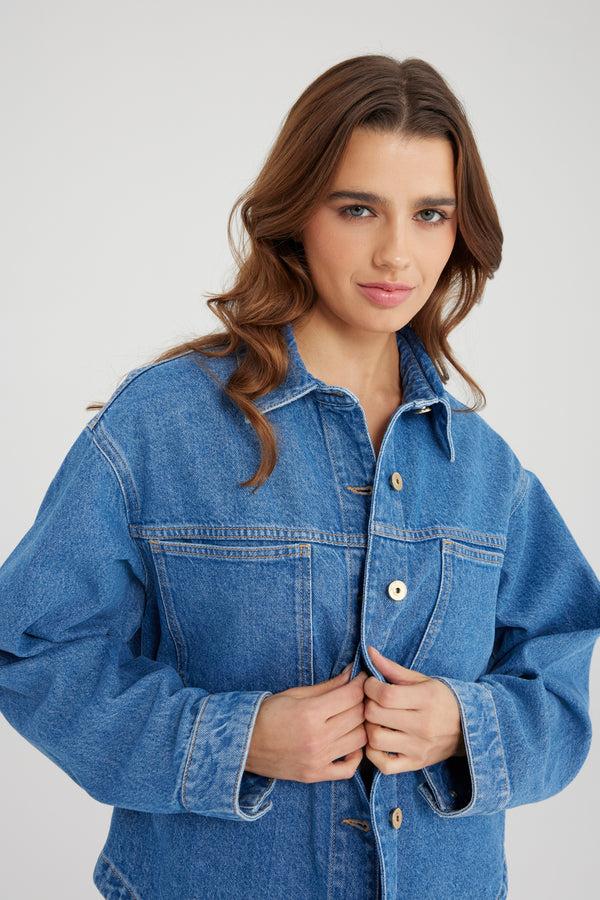 Cup Of Joe Denim Tamara Long Sleeve Jacket